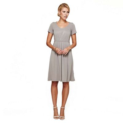 HotSquash Grey CoolFresh Round Neck Short Sleeved Dress